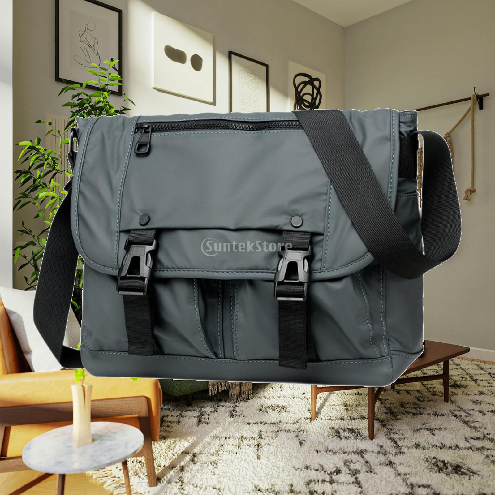 Messenger Bag Multilayer Pocke - Tote Bag Beach ulasan dan harga